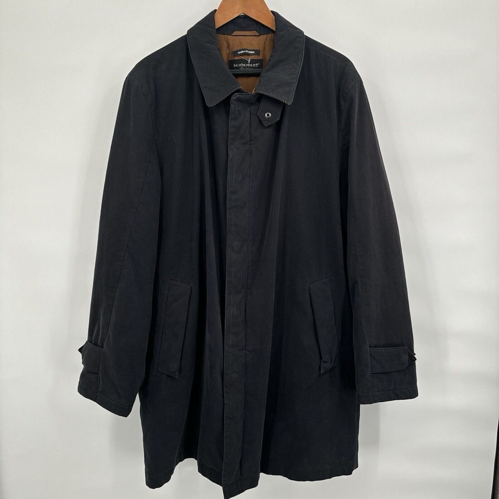 SCHNEIDERS Claudio GORE-TEX Lining Men's Blue Over Coat Jacket Size 52 2XL